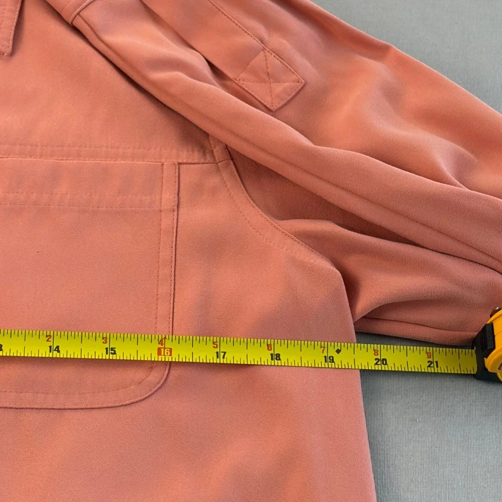 Tanjay Peachy Button Up Long Sleeve Shirt Size‎ 12 Soft Classic Minimalist Top